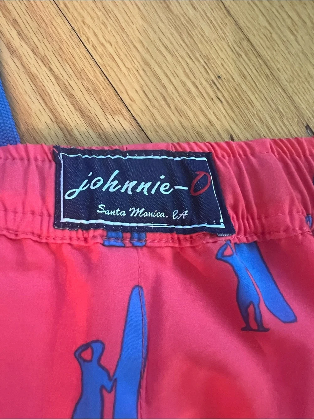 Johnnie O Lined Swim Trunks Regular Fit Surf Graphic Size L Board Shorts